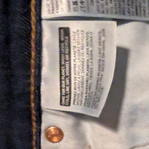 501 Levi's Blue Slim Straight Jeans with Signature Leather Patch - Picture 3 of 8